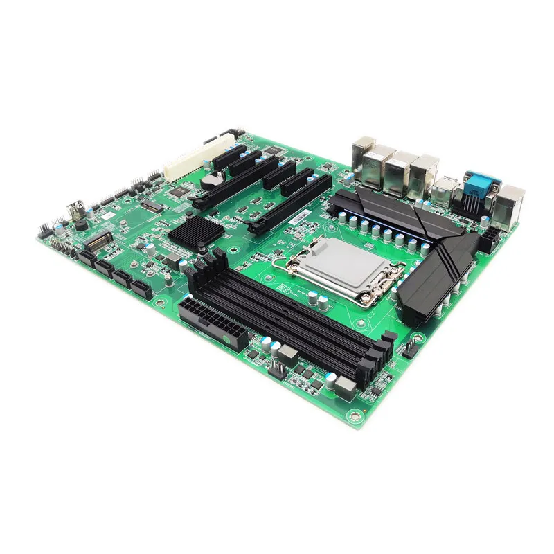 Фото Промышленная материнская плата ATX с чипсетом Q670/B660, сокет LGA1700, поддержка процессоров 12-го и 13-го поколений, несколько LAN-портов, несколько слотов PCIE. №4