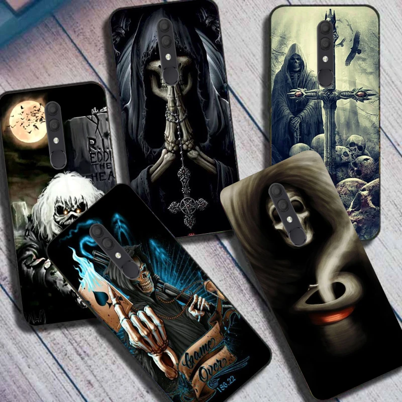 Чехол Grim Reaper Skull для Alcatel 1X 2019 5008Y 5 дюйма мягкий силиконовый роскошный