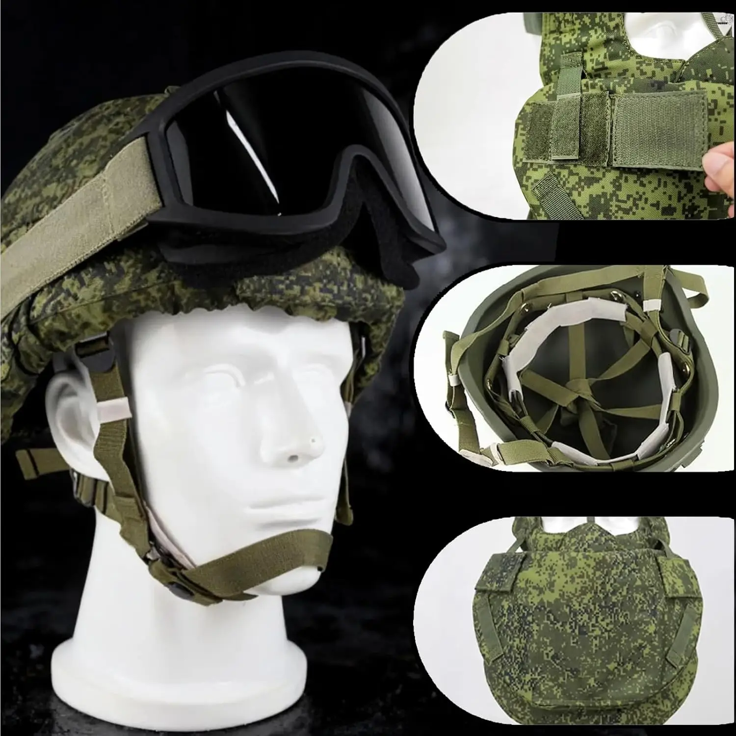 Фото Ratnik 6b47 комплект шлема с чехлом для шлема, очки, защитная броня для лица, тактическая защитная тяжелая броня для страйкбола, аксессуары, снаряжение №5