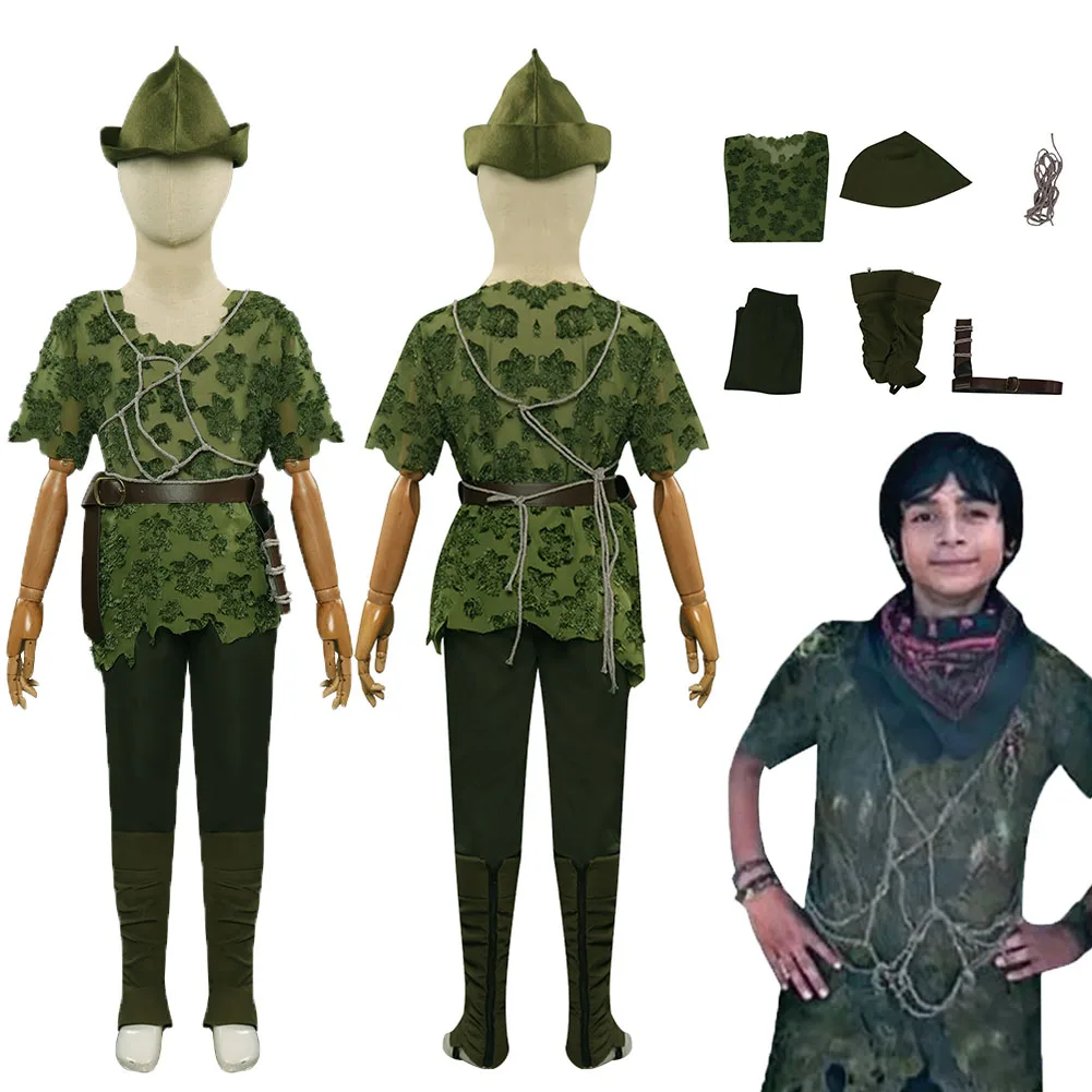 

Костюм Питера Пэна и Венди для косплея, детские штаны, шапка, одежда для ролевых игр, наряды для девочек и мальчиков, костюм для Хэллоуина, искусственная Маскировка, одежда