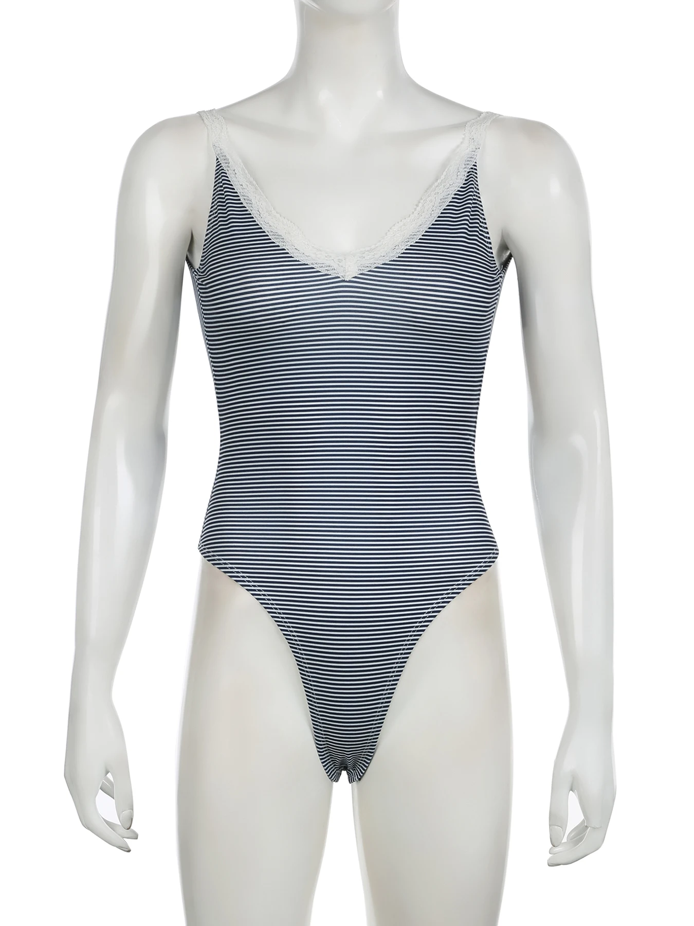 Женское боди на бретелях-спагетти Rockmore повседневный комбидресс в полоску с