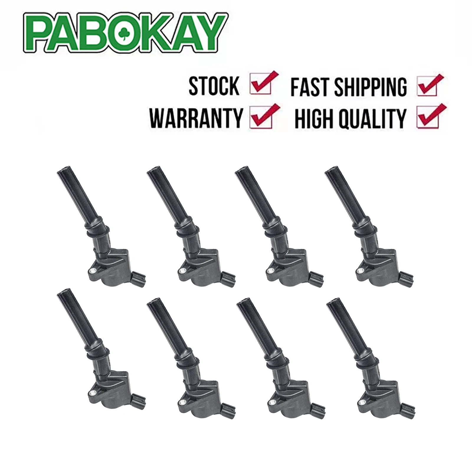

8 pieces x New Complete ignition coils for Ford Lincoln Mercury DG508 SET OF 8 4.6L 5.4L V8 3W7E-12A366-AA F7TZ-12029-AB DG491