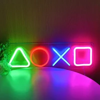 wholesale gamer icon led neon button symbol store club bar atmosphere light for living room home wall decoration usb by powered