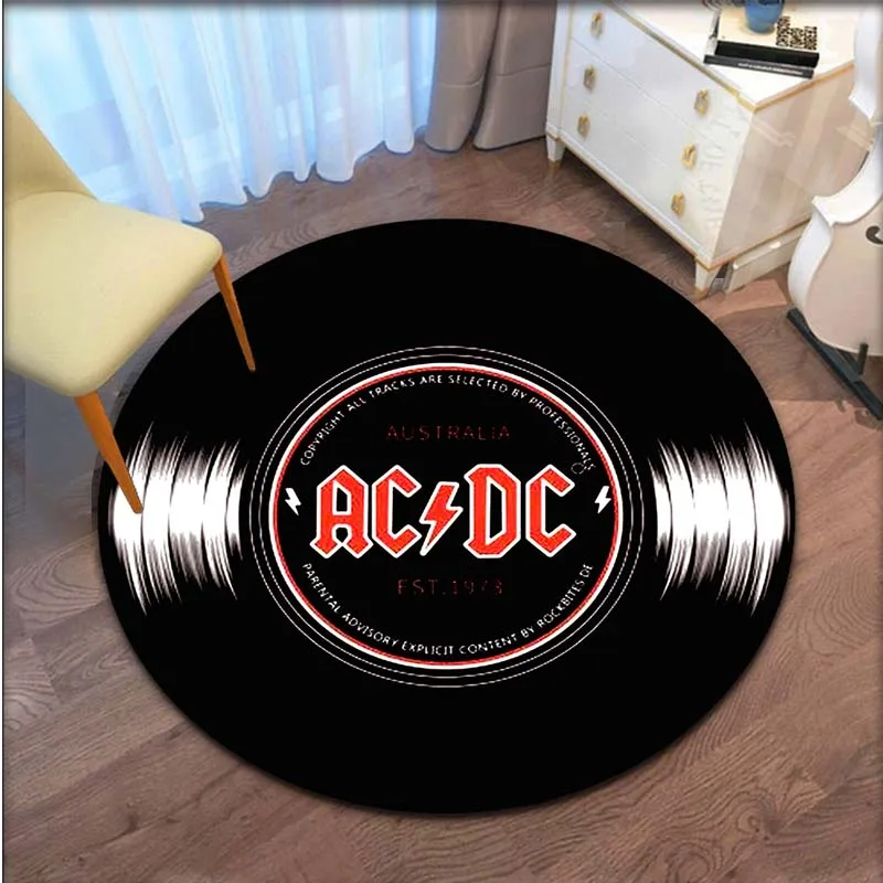 

Retro Record Music Disc Pattern Carpet Soft Round Blanket Non-Slip Mat CD Area Rug Living Room Bedroom Decoration Door Mat Rugs