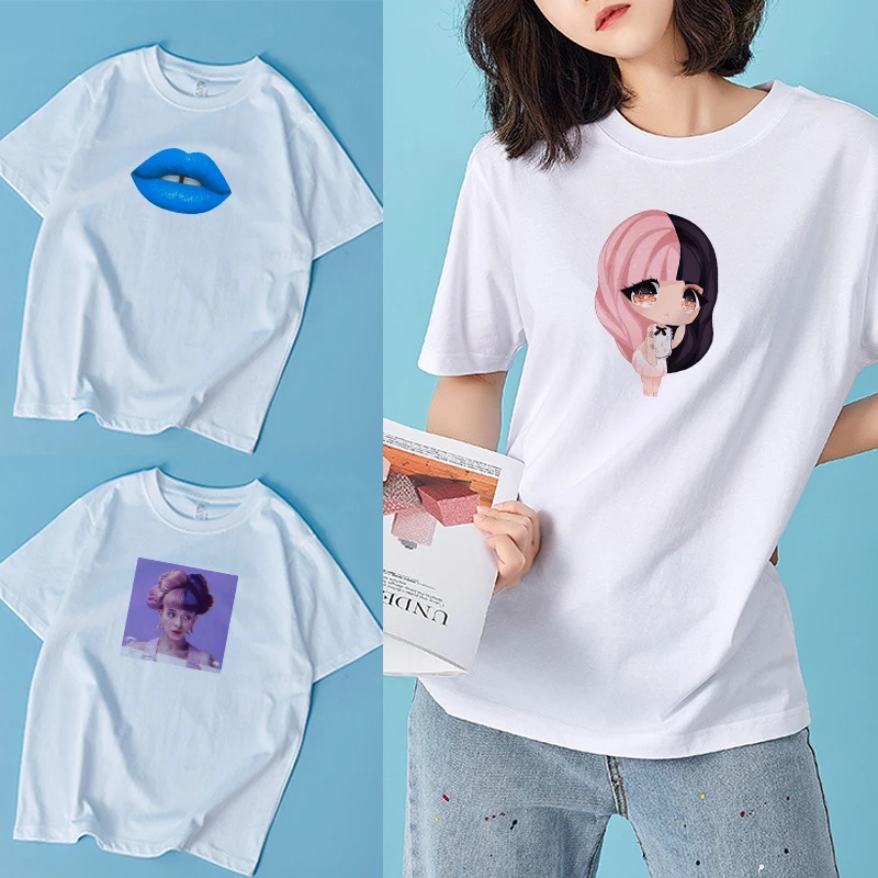 

Harajuku Female T-Shirt Melanie Martinez Printing Tops Tee Summer White All-match O Neck Short Sleeve Casual Soft Woman Clothes