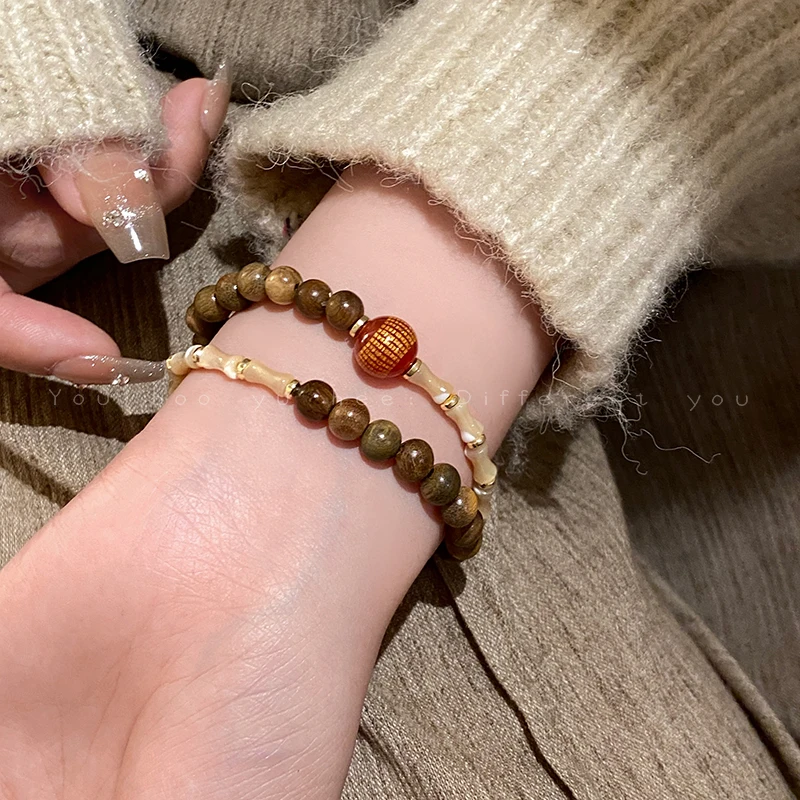 e sześć słów bransoletka z koralików Mantra dla kobiet - nowa biżuteria warstwowa w stylu chińskim.