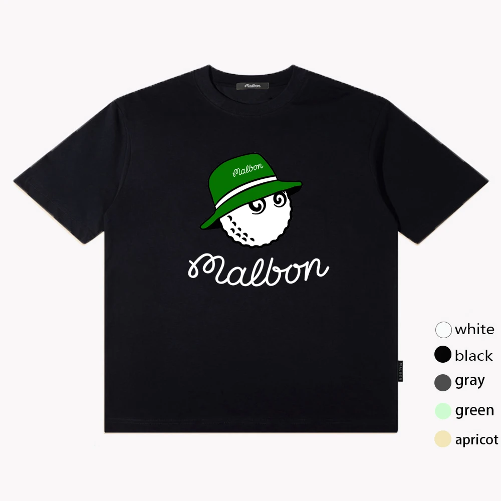 

High Quality Golf Wear for Men Women Cotton Malbon Golf T-shirt Short Tops Unisex Summer Clothing