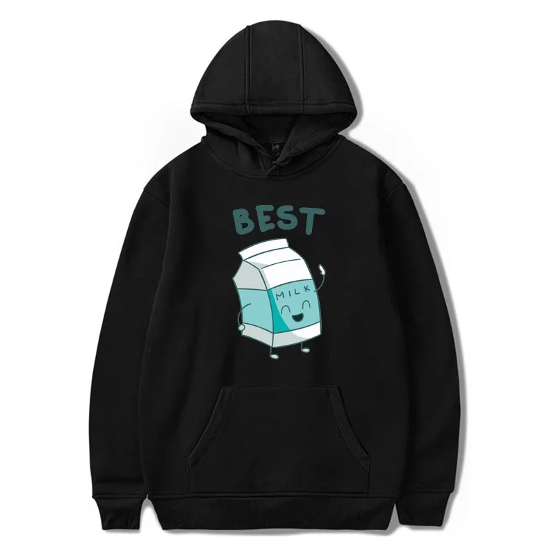 

Cute Funny Best Friends Milk Cookies Hoodies Unisex Fashion Leisure Hooded Pullover Sweatshirts