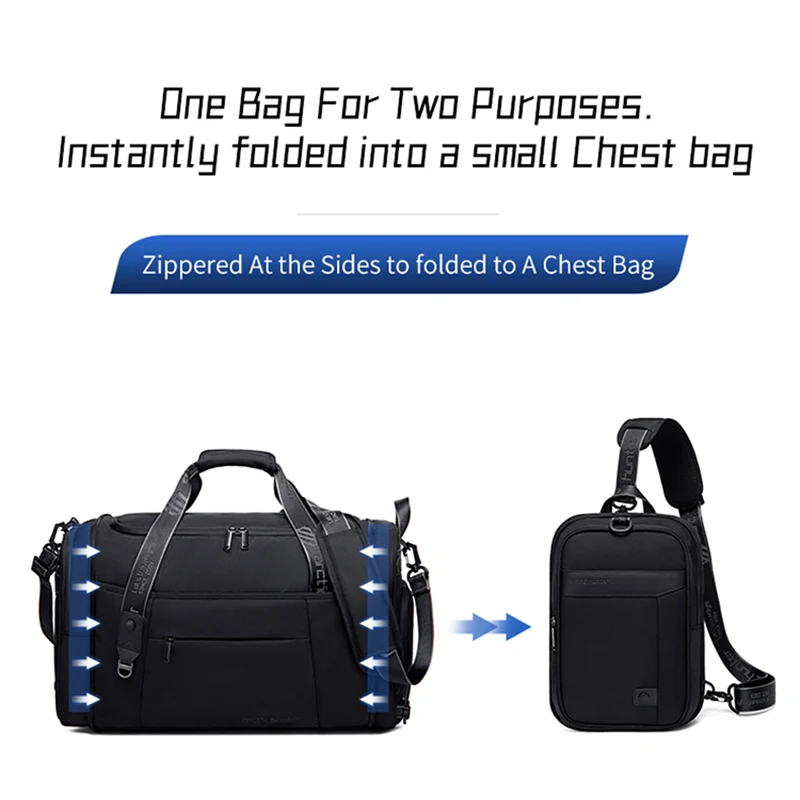 Фото Arctic Hunter Outdoor New Travel Bag Large Capacity Luggage Bag Lightweight Waterproof Oversized Men's Storage Shoulder Bag №2