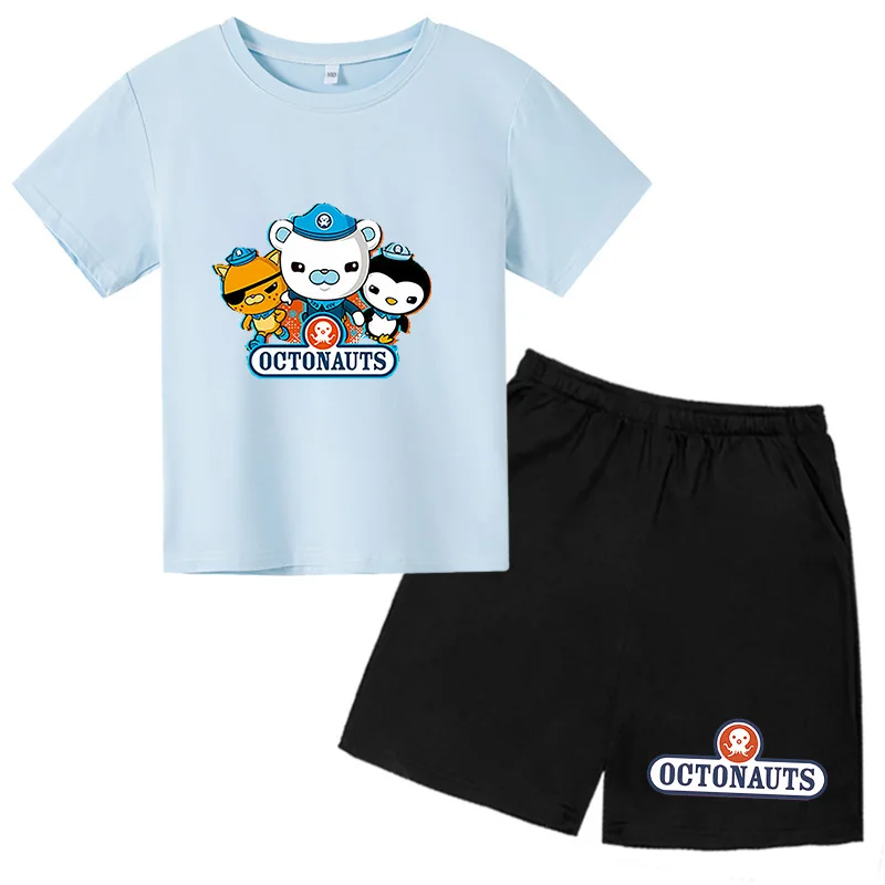 

Octonauts T-shirt Clothes for teenagers Suit for boy Sportswear Anime T-shirt 2022 new summer Clothing sets girls of 14 years