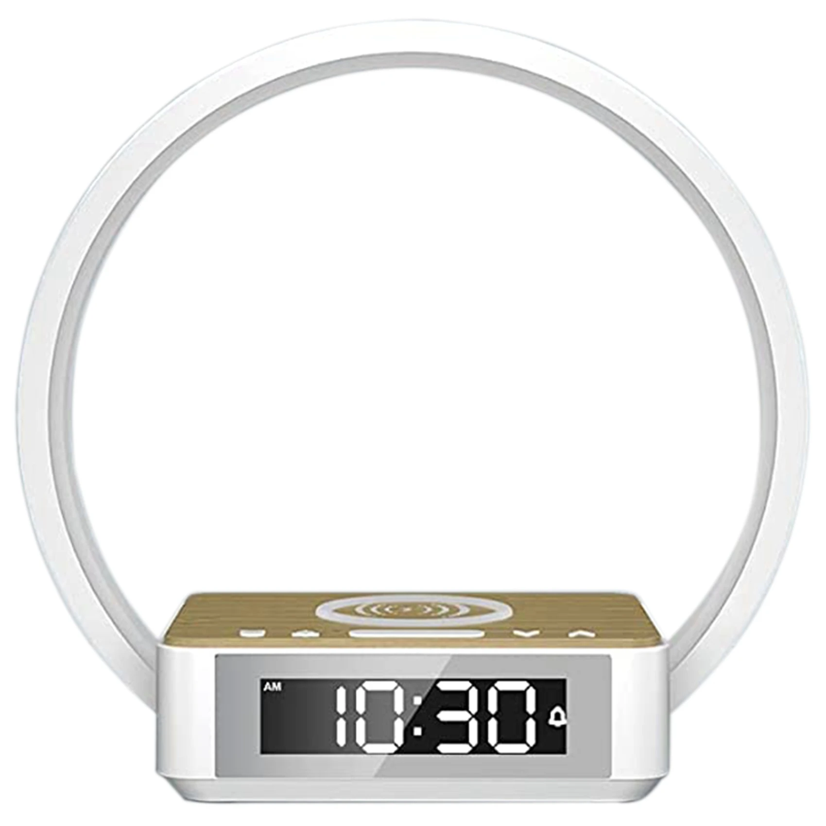 

Night Light Alarm Clock , Wireless Charging Alarm Clock,LED Display, Dimmable Bedside Lamp,for Kids Elderly Home Office