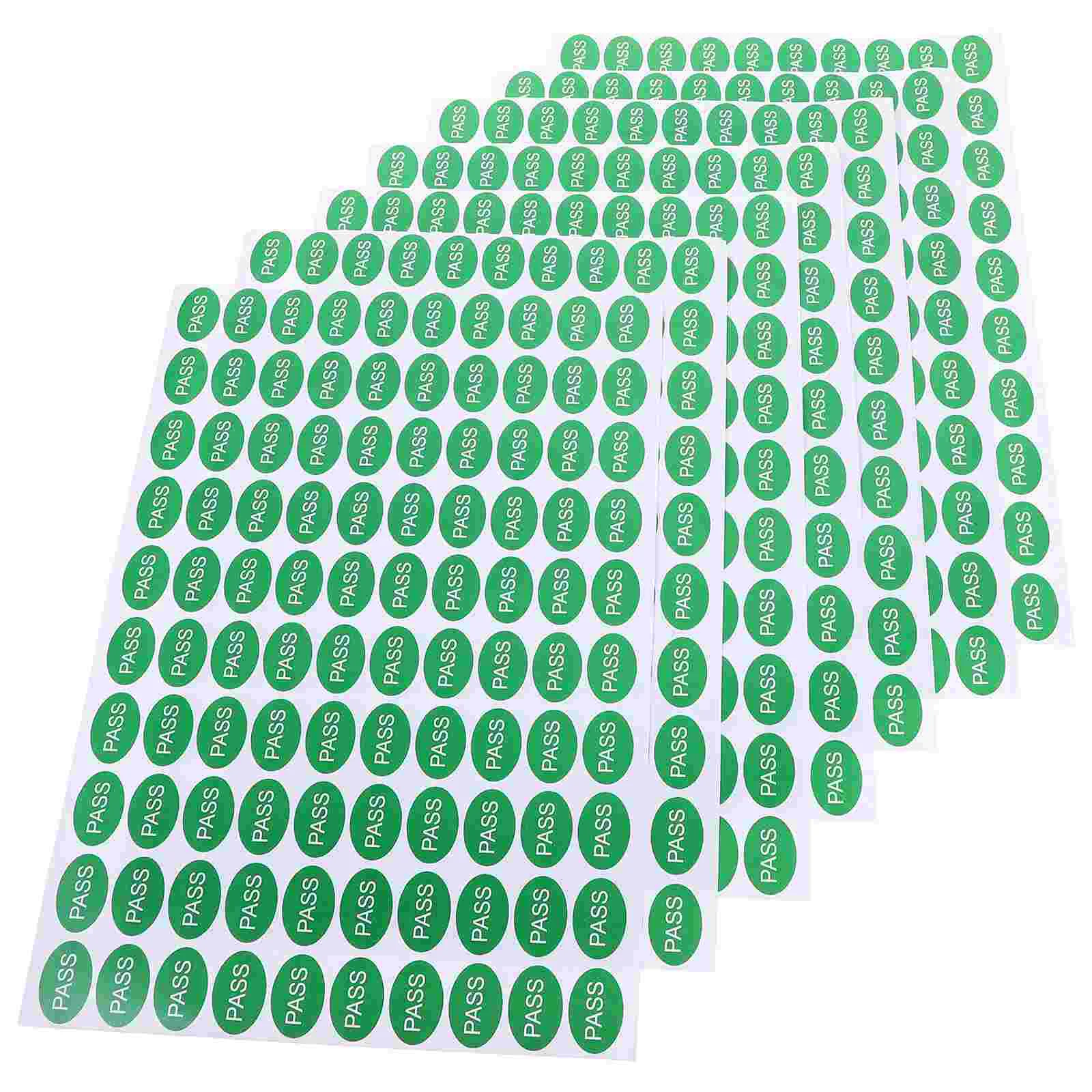 2000 шт. наклейки для ногтей овальные зеленые этикетки проверки Qc Pass пройденные