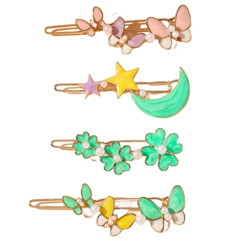 Cute Moon Flower Butterfly Hair Clip For Women Girls Hairpin Barrettes Headwear Hair Jewelry Accessories
