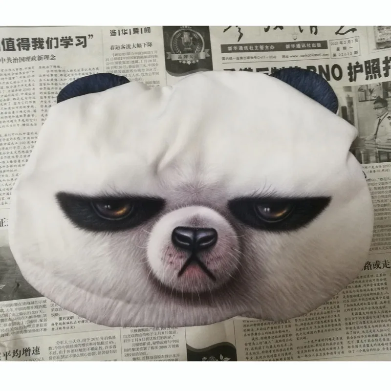 

Креативный 3D печатный кот, собака, домашние животные, лицо, автомобильный подголовник, автомобильные принадлежности для поддержки шеи, защитная подушка для шеи, чехол без наполнения