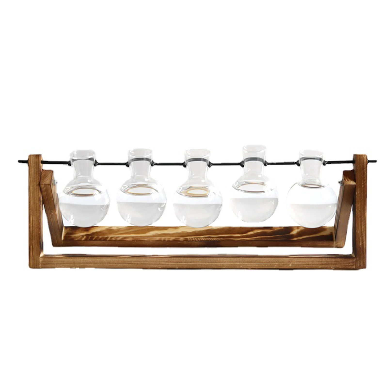 

Plant Propagation Stations Air Planter Bulb Glass Vase 5 Bulb Vase Glass Air Planter Metal Swivel Holder Decor For Indoor Live H