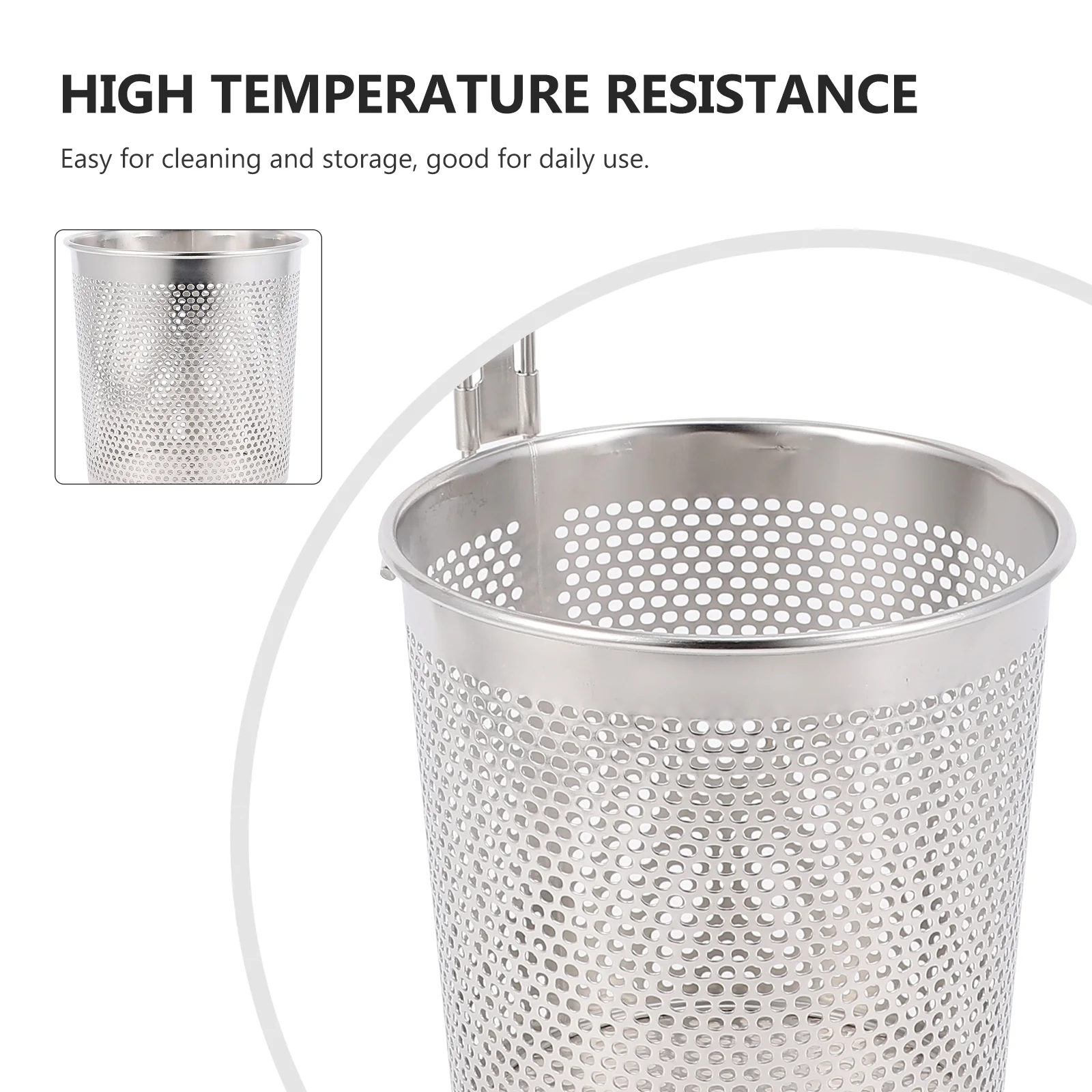 

Fence Large Deep Fryer Restaurant Fry Strainer Frame Slotted Scoop Stainless Steel Kitchen Sifter Colander