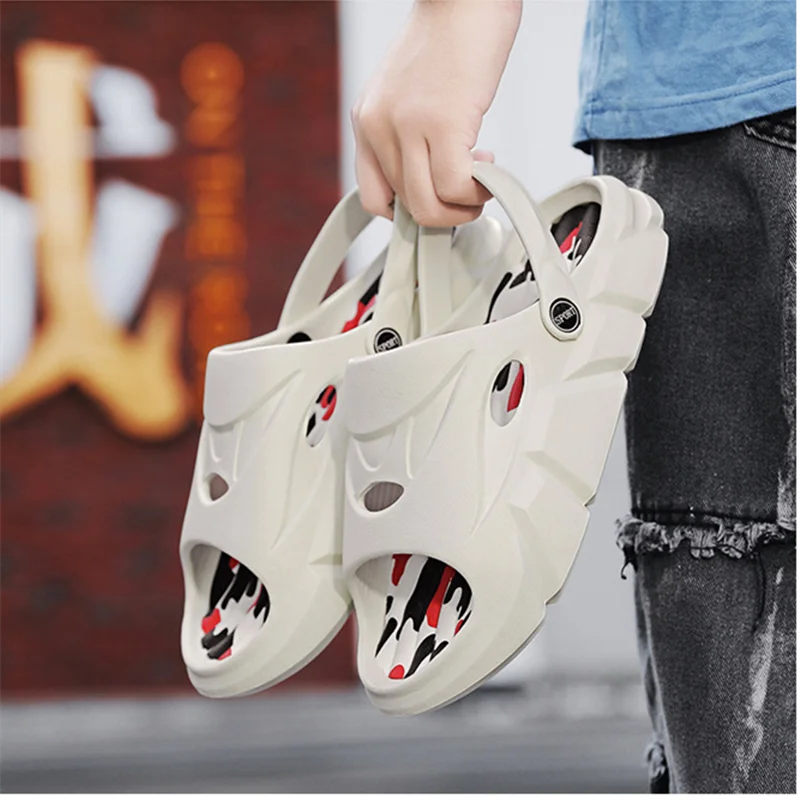 Сандалии мужские летние на очень толстой подошве мягкие повседневные сланцы Эва