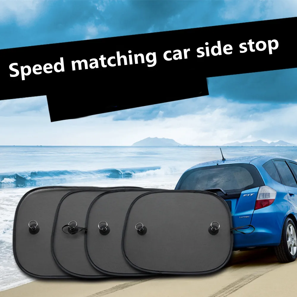 

2pcs Black Mesh Car Sunshade Anti-ultraviolet Car Curtain Nylon Mesh Side Window Mesh Car Super Suction Cup