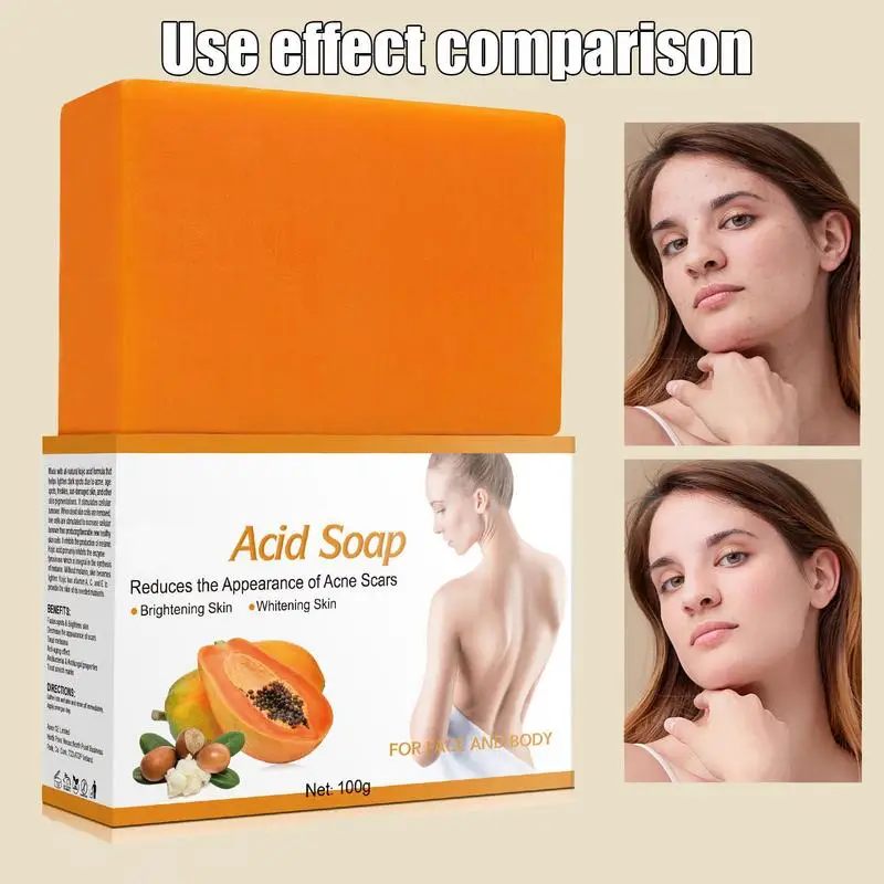 

100 г, папайя, травяное мыло для отбеливания кожи, средство для глубокой очистки кожи, искусственное омолаживающее мыло для кожи