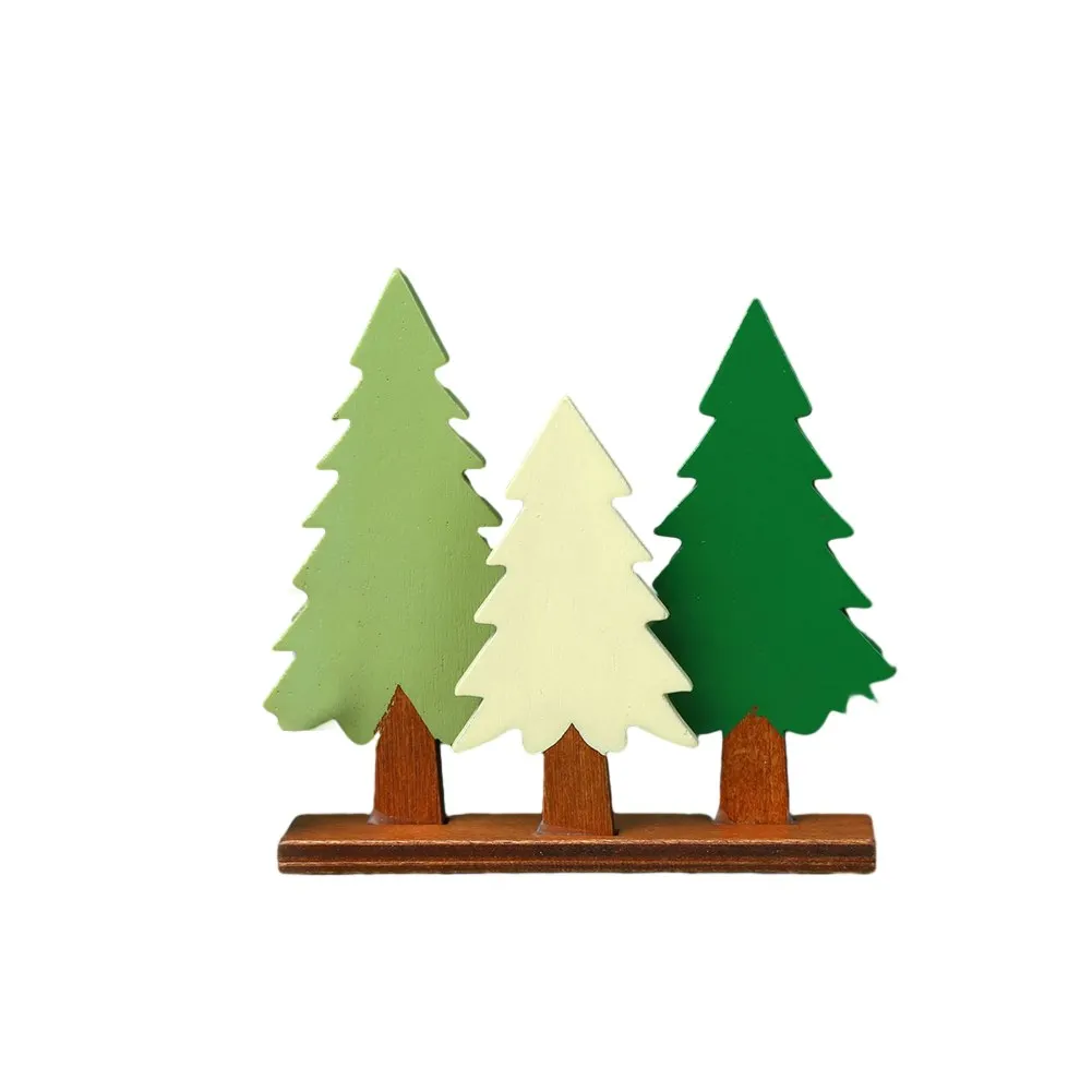 

Christmas Pine Tree Ornaments Wooden Craft Photography Props And Ornaments Add Artistic Atmosphere to Your Home