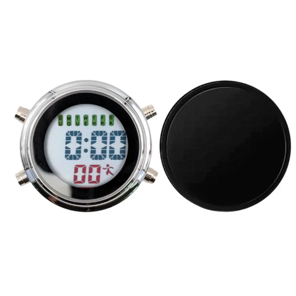 Waterproof Mini Alarm Clock Self Adhesive Motorbike Yacht Boat Digital | Clocks