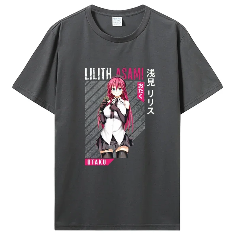 Фото Футболка Lilith Asami Seven Cute Anime Waifu Girl, Мужская винтажная футболка из 100% хлопка, мультяшная футболка, мужская одежда №3