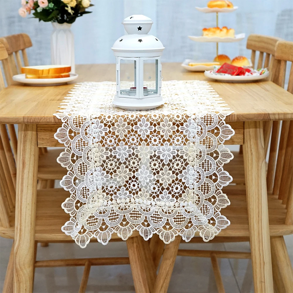 

Китайский дизайн с монетами, кружевная вышитая креативная 2-тоновая настольная дорожка для украшения свадьбы, вечеринки, банкета