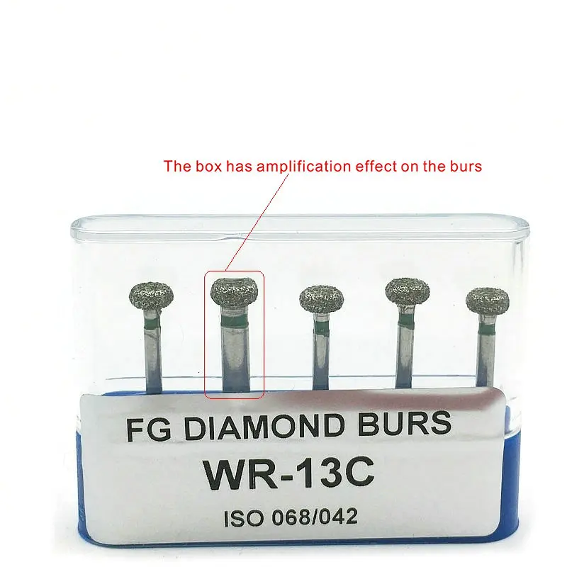 

5pcs FG Diamond Bur Drill for High Speed Handpiece Handle Diameter 1.6mm Dental Clinic Burs WR-13C