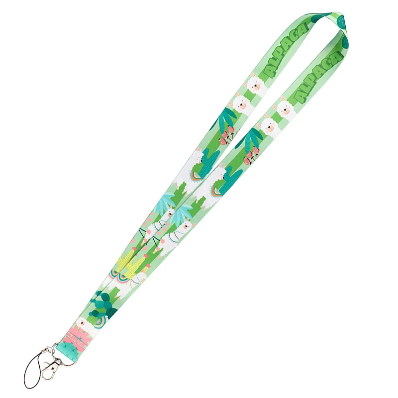 

C2341 Alpaca Neck Strap Lanyards Keychain Badge Holder ID Credit Card Pass Hang Rope Lariat Lanyard for Keys Accessories Gifts