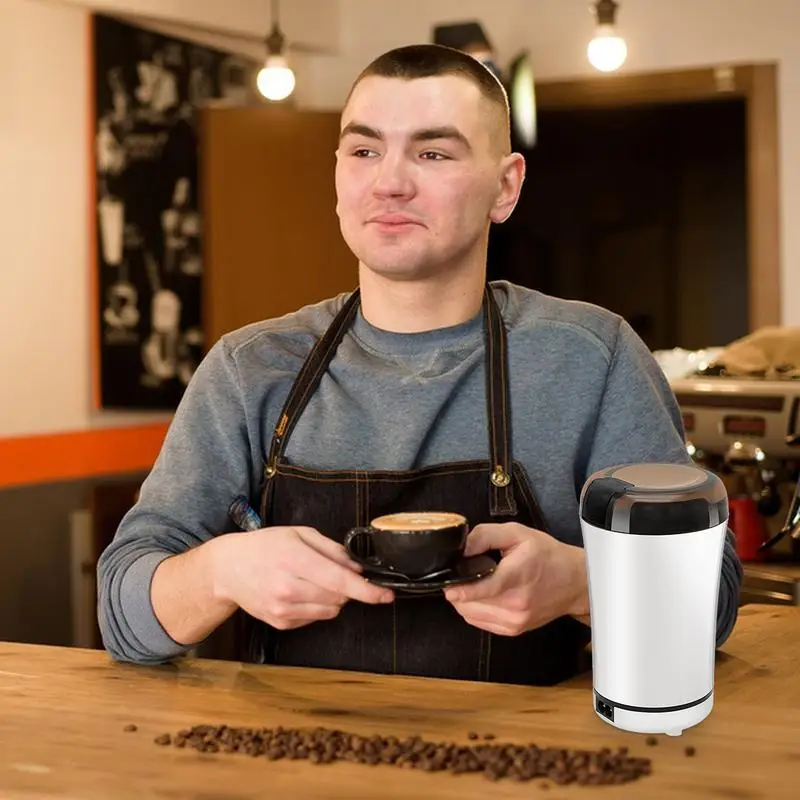 Электрическая кофемолка для зерен кнопочное управление бесшумный мощный