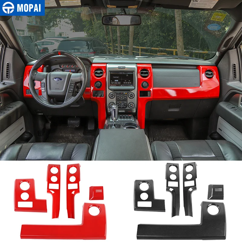 

MOPAI Interior Mouldings for Ford F150 Car Center Console Dashboard Panel Decoration Sticker Kits for Ford F150 Raptor 2009-2014