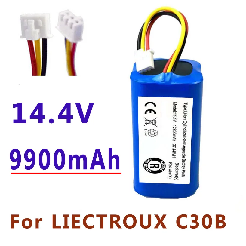 100%. Оригинальная (для C30B) батарея для lirctumx. C30B.Robot.Vacuum.Cleaner.14.4V. 6800 мАч /8800 мАч/9900