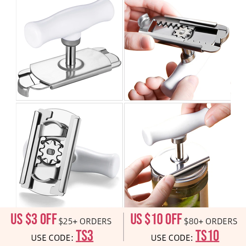 

Регулируемая многофункциональная открывалка для крышек бутылок, открывалка для крышек из нержавеющей стали, экономичная открывалка для ви...