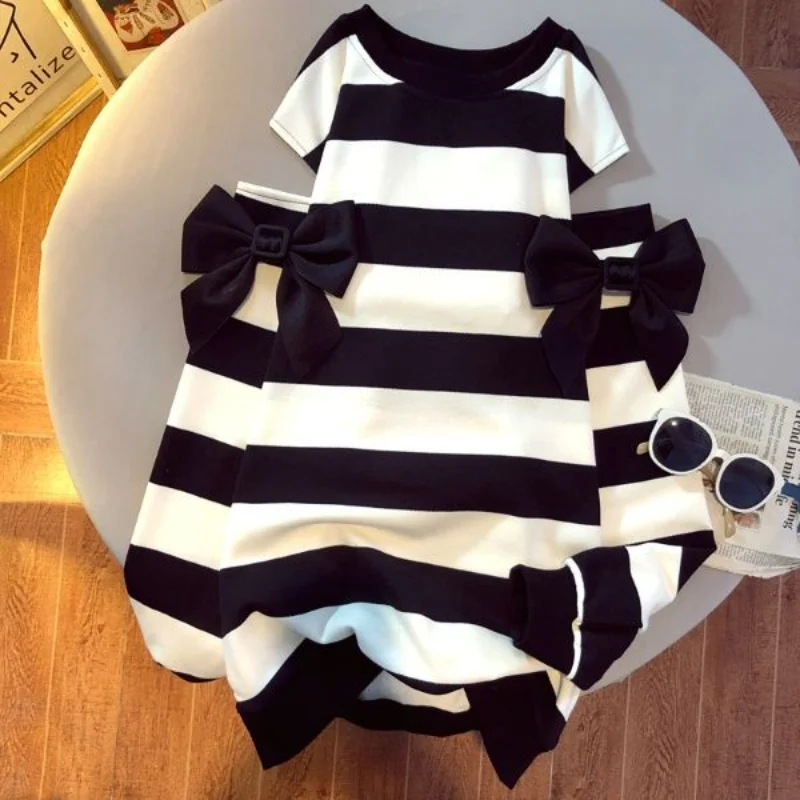 

Vintage Clothes Korean Fashion Sweaters O Neck Hollow Out Chic Bowknot Sweatshirts Y2k Contrast Color Stripe Loose Casual Hoody