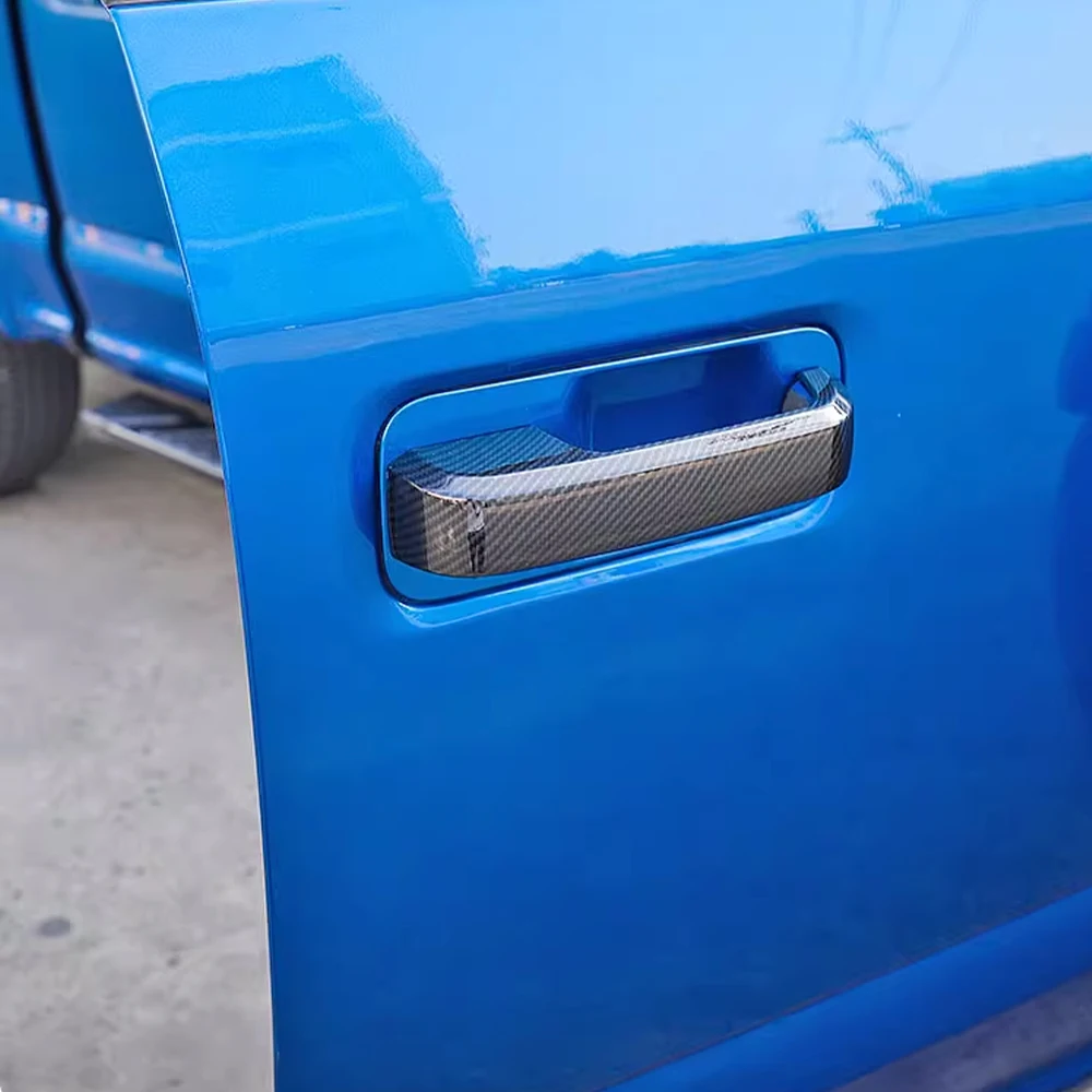 

Автомобильная боковая дверная ручка, накладка, аксессуары из углеродного волокна для Ford F150 2015-2020, автозапчасти Abs, внешние наклейки для стайлинга, 4 шт.