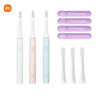 xiaomi mijia t100 sonic electric toothbrush mi smart tooth brush colorful usb rechargeable ipx7 waterproof and toothbrushes head