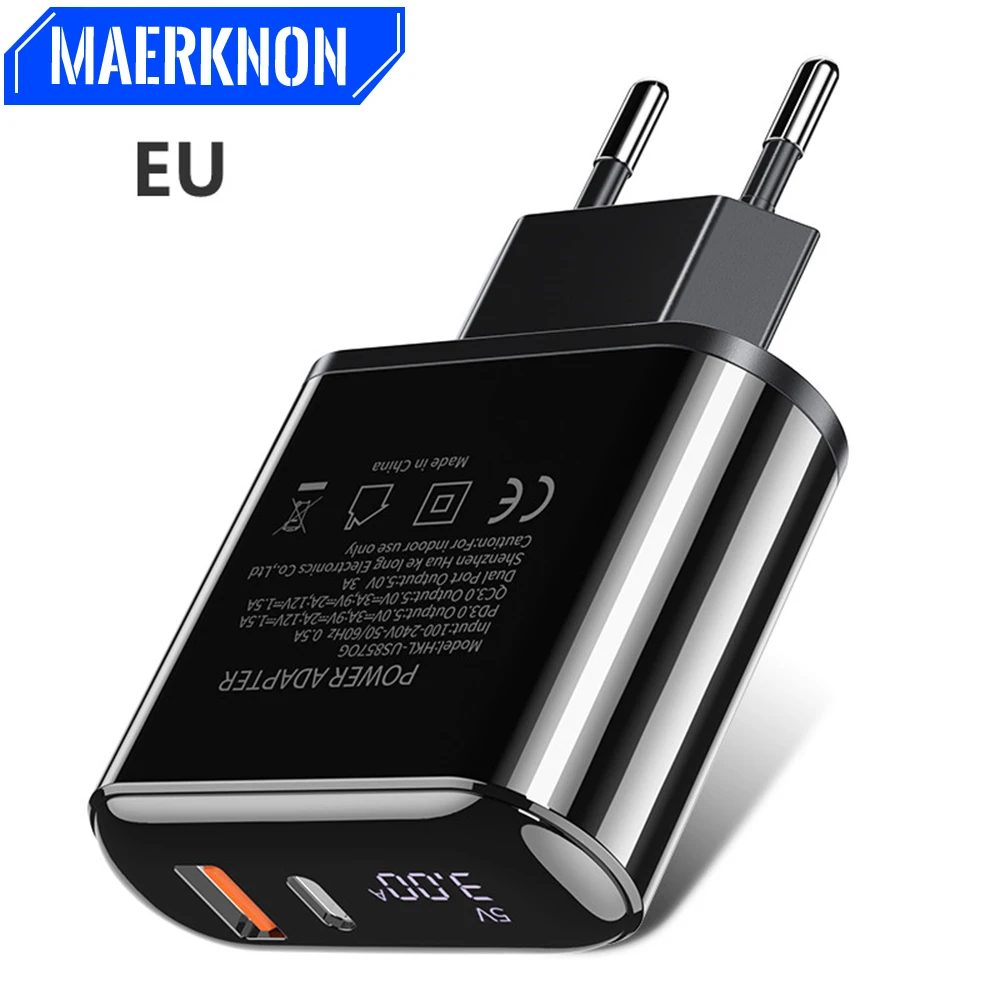 Сетевое зарядное устройство PD с поддержкой быстрой зарядки, USB ...