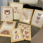 Альпака, радуга, сердце, единорог, кактус, настенный художественный постер и печать, цитаты в стиле бохо, холст, абстрактная картина для детской комнаты, декор для детской комнаты