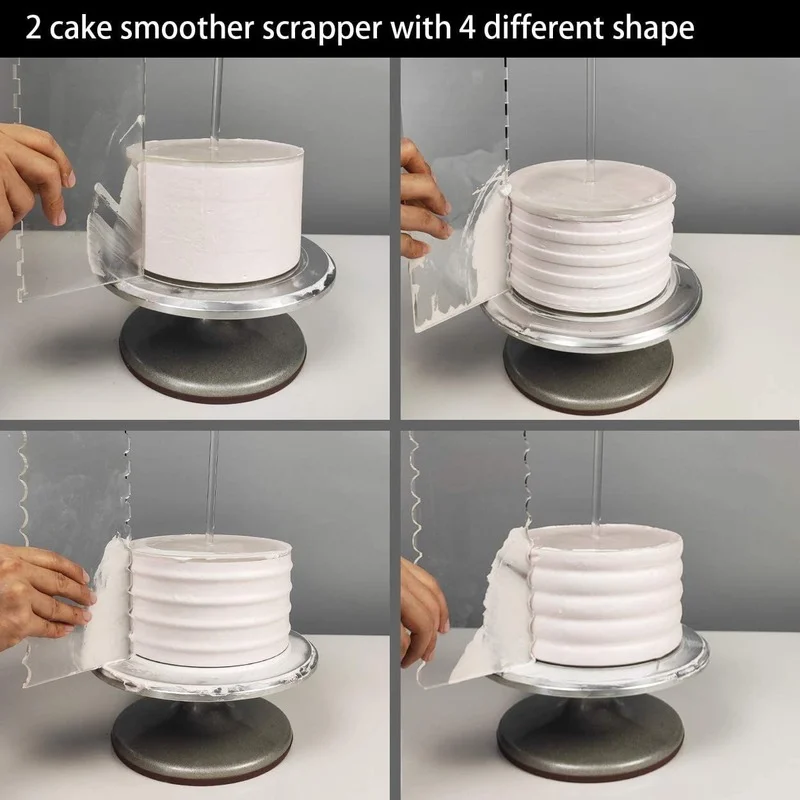 

Baking AccessoriesTransparent Acrylic Round Cake Pan Set Cream Cake Baking Craft Tool Cake Decorating Tools
