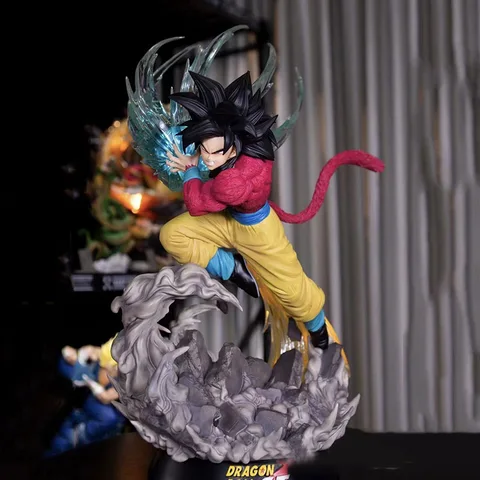 Фигурка Goku Dragon Ball GT Ssj4 Son Goku GK Super Saiyan 4, экшн-фигурка KAMEHAMEHA WAVE, аниме 38 см, ПВХ Модель, орнамент, игрушки, подарок