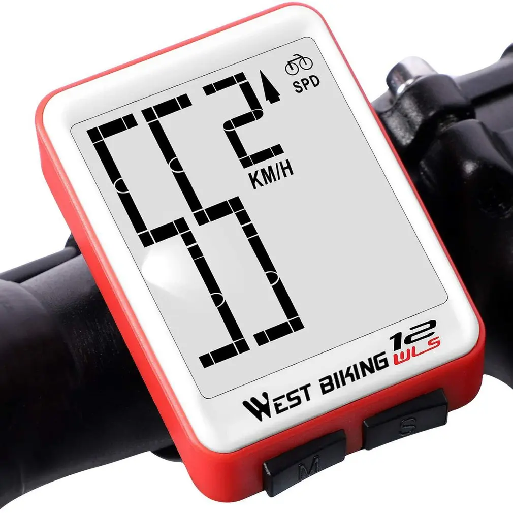 

Wireless Bike Computer Bicycle Speedometer Waterproof LCD Stopwatch Backlight Automatic Wake-Up & Multi-Functions Distance, Time