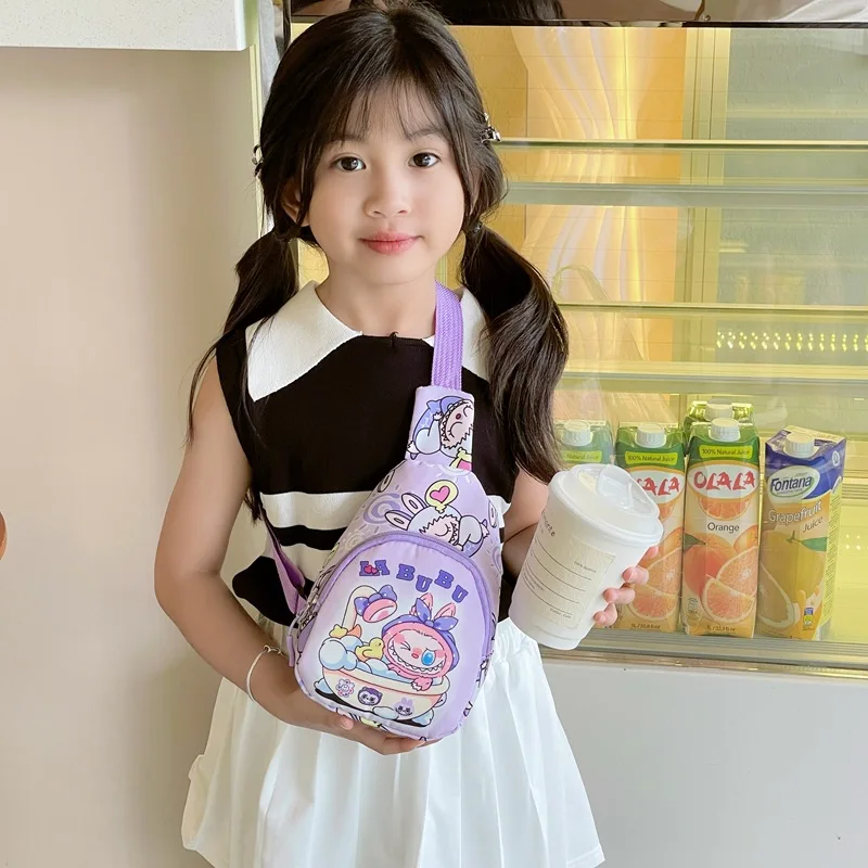 Детская нагрудная сумка Bubble Mart Labubu популярная для аксессуаров девочек с героями