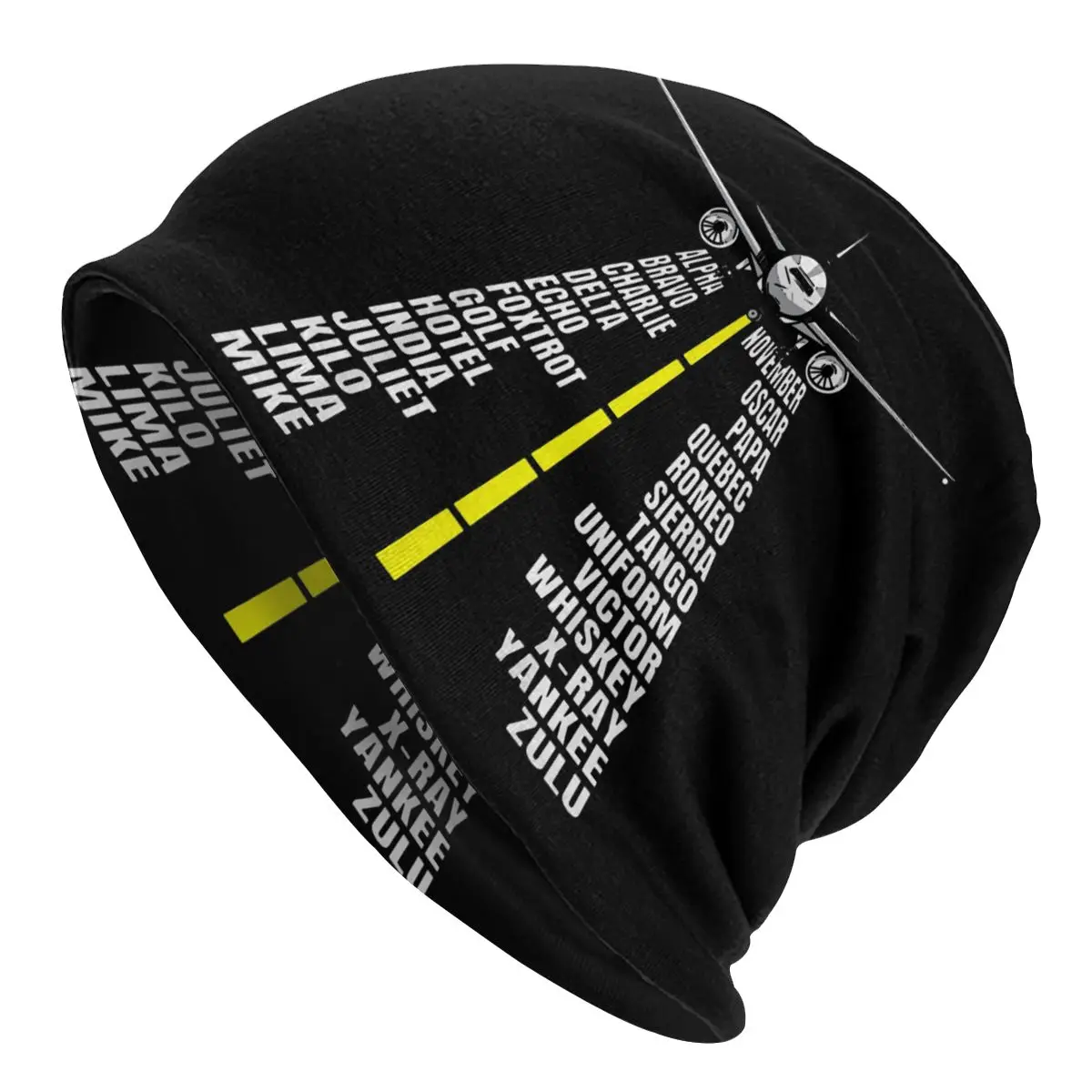 

Phonetic Alphabet Aircraft Pilot Plane Aviator Airplane Unisex Bonnet Thin Windproof Hats Skullies Hat Breathable Caps