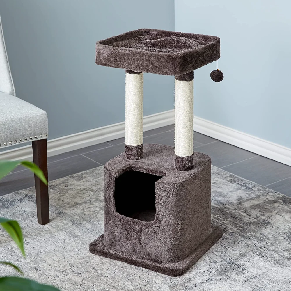 

31.5-inch Cat Tree, Tower, Condo, Scratching Post & Playground, Cat Supplies, Cat Toys, So That Cats Can Play Happily At Home