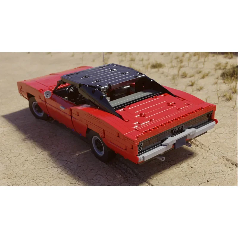 MOC-197296 Charger 1:10 Supercar Stitching Assembly Building Block Model • 1789 Parts Boy Kids Birthday Toy