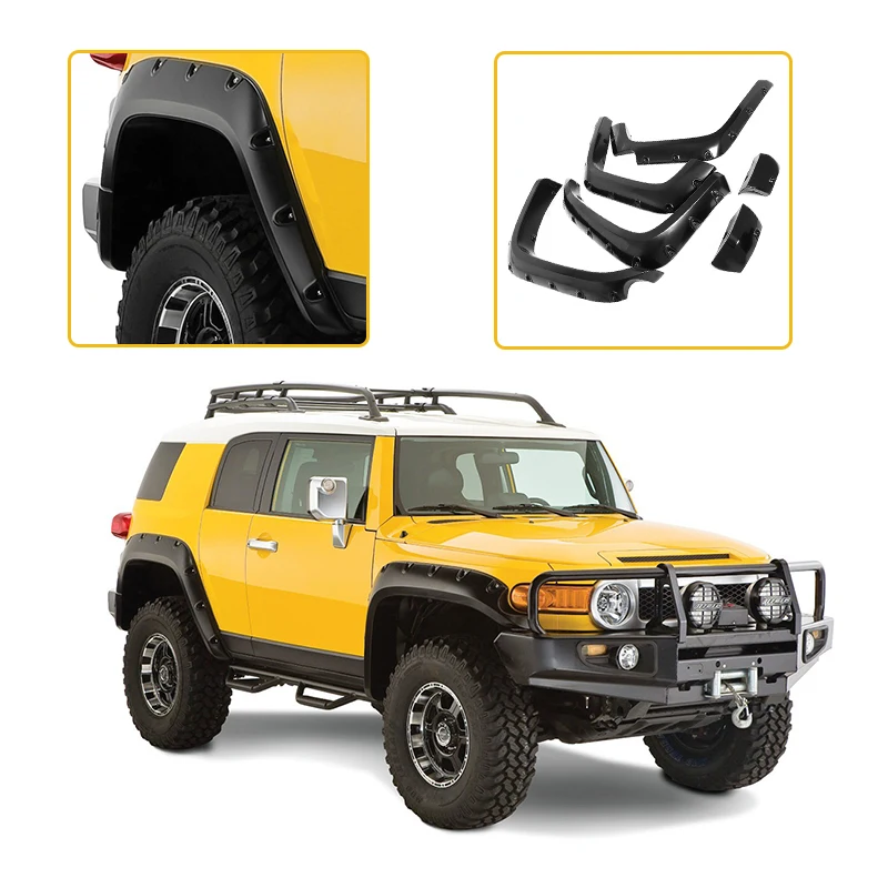 

Fender Flares Widen Body for Toyota FJ Cruiser 2007-2022 2021 2020 Wheel Arches 4X4 Car Accessories Protective Mudguard