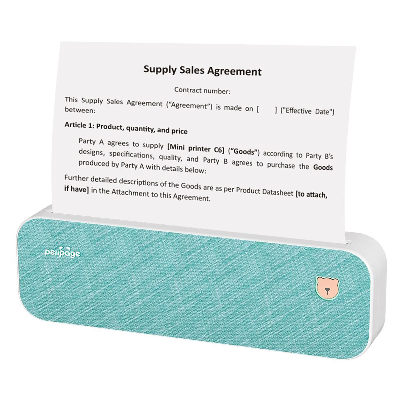 Термопринтер Arealer A4 беспроводной мобильный фотопринтер USB BT 210 мм для домашнего