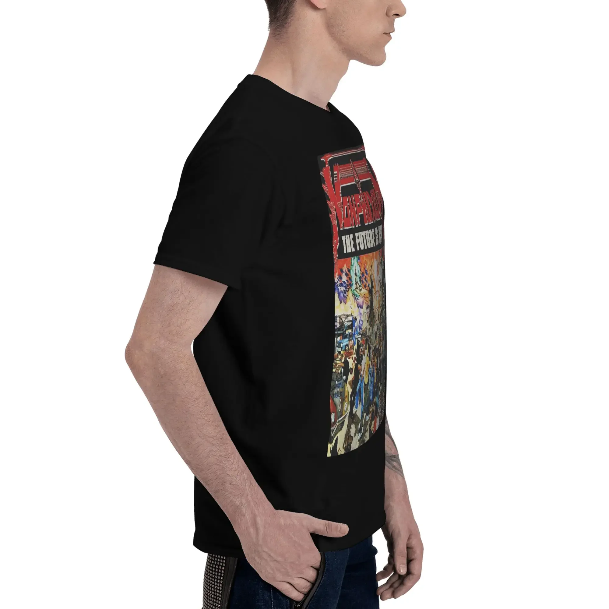 Фото Non Phixion футболка из 100% хлопка, мужские модные футболки, мужские футболки с круглым вырезом и коротким рукавом, S-6XL №3