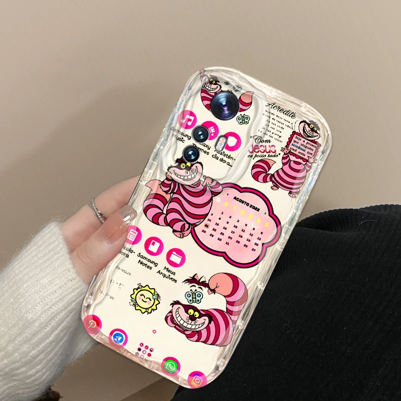 Чехол для телефона из ТПУ с изображением Чеширского кота Xiaomi Mi 14 12 12T 11 Lite Poco M6 X6 X5 X4