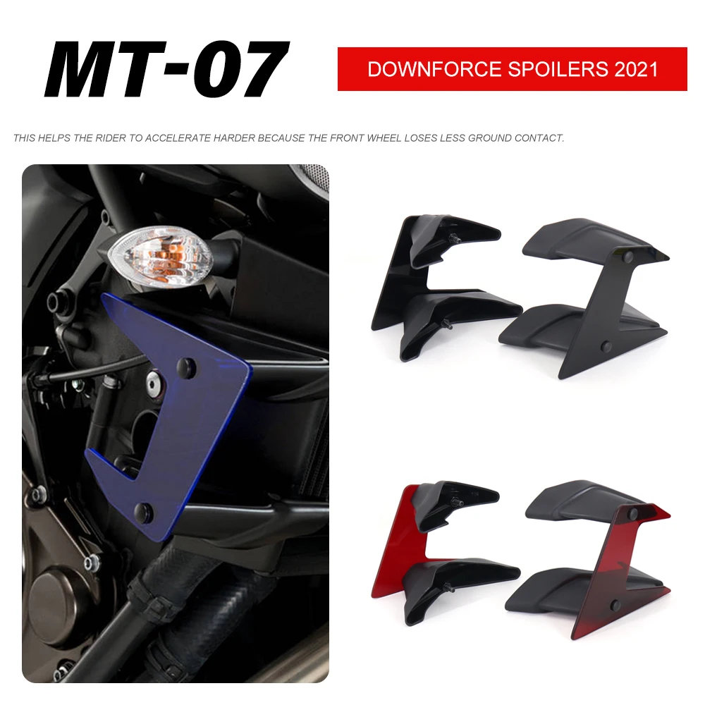 

For Yamaha MT-07 MT 07 MT07 2021 NEW Motorcycle Accessorie Side Downforce Naked Spoilers Winglet Fixed Wing Winglet Fairing Wing